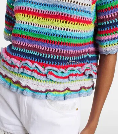Ganni Crocheted cotton top | Thumbnail 5 Ganni Crocheted cotton top | Thumbnail 5