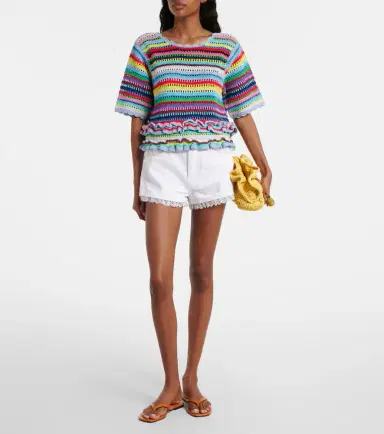 Ganni Crocheted cotton top | Thumbnail 6 Ganni Crocheted cotton top | Thumbnail 6
