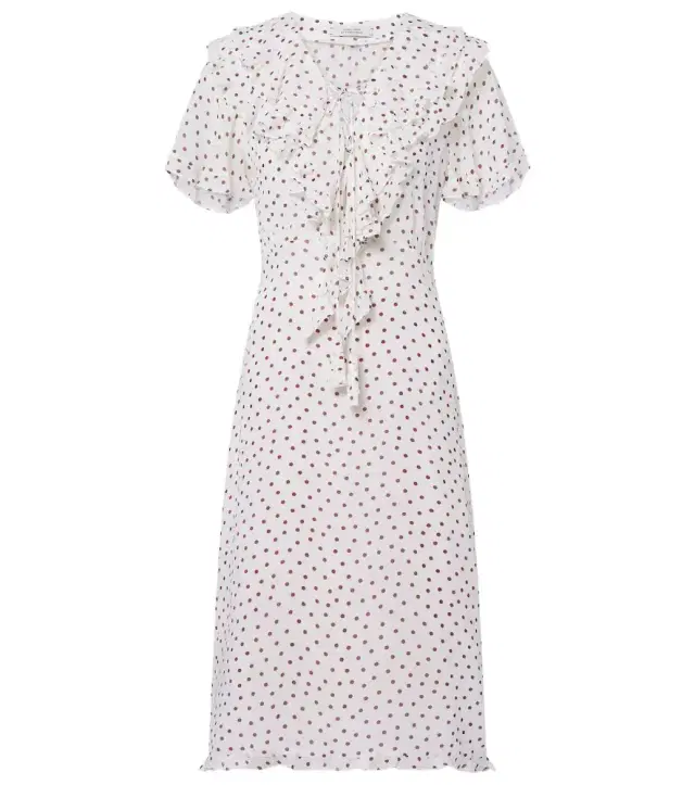 Dorothee Schumacher Dancing Dots polka-dot georgette midi dress