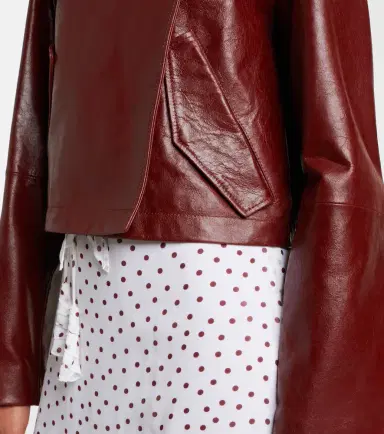 Dorothee Schumacher Broken Shine cropped leather jacket | Thumbnail 3 Dorothee Schumacher Broken Shine cropped leather jacket | Thumbnail 3