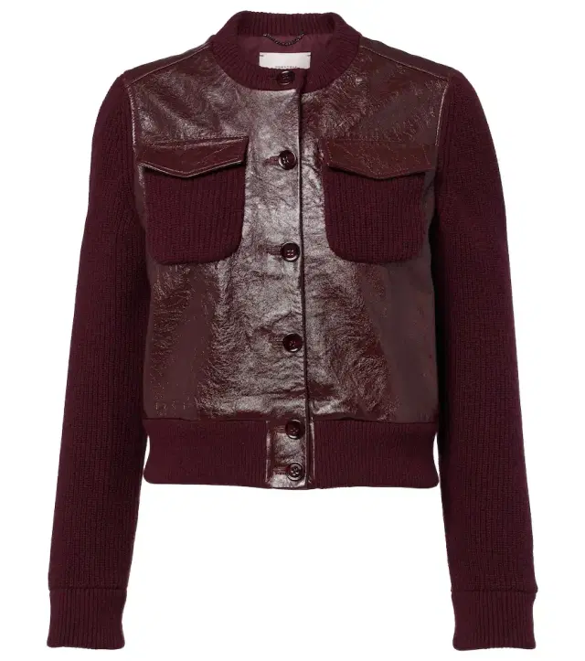 It's A Match cropped leather jacket
