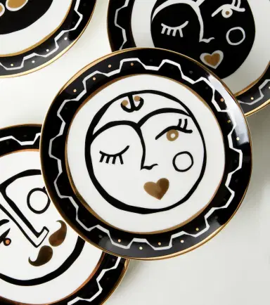 Jonathan Adler Marseilles set of 4 porcelain side plates | Thumbnail 2