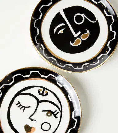 Jonathan Adler Marseilles set of 4 porcelain side plates | Thumbnail 3