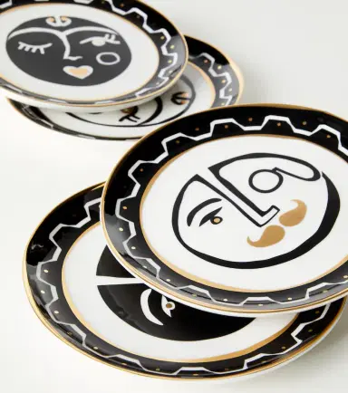 Jonathan Adler Marseilles set of 4 porcelain side plates | Thumbnail 4