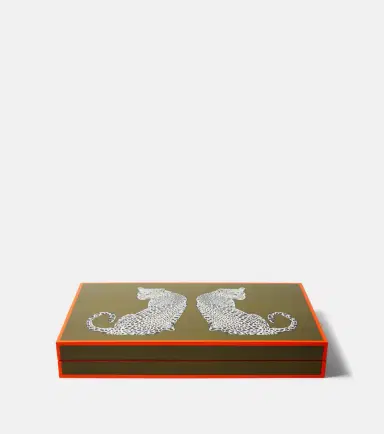 Jonathan Adler Leopard lacquered backgammon set | Thumbnail 2