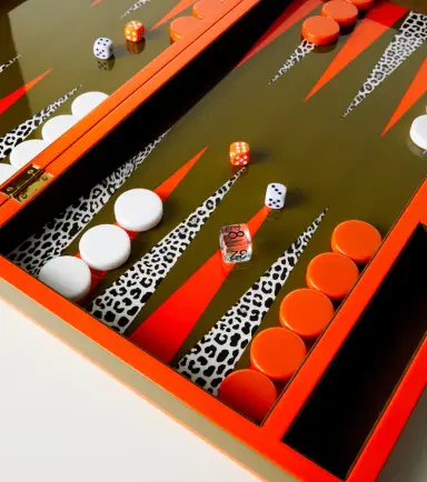 Jonathan Adler Leopard lacquered backgammon set | Thumbnail 3