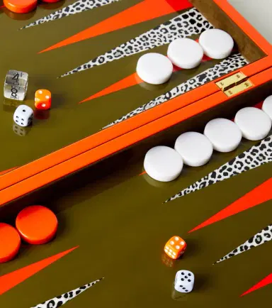 Jonathan Adler Leopard lacquered backgammon set | Thumbnail 4
