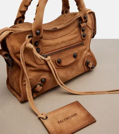 Balenciaga Le City Mini suede top-handle bag | Thumbnail 2 Balenciaga Le City Mini suede top-handle bag | Thumbnail 2
