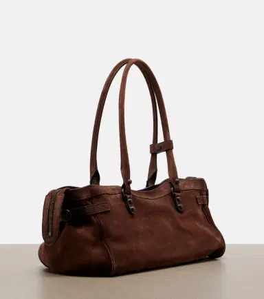 Balenciaga Le City East-West Small suede shoulder bag | Thumbnail 3