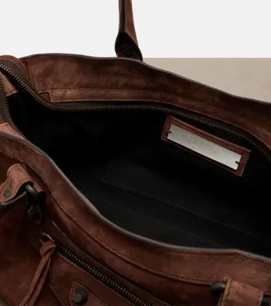 Balenciaga Le City East-West Small suede shoulder bag | Thumbnail 4