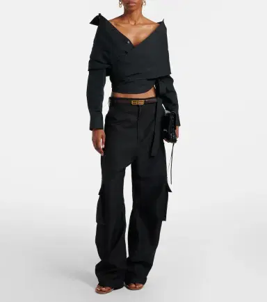 Balenciaga Off-shoulder cotton top | Thumbnail 4 Balenciaga Off-shoulder cotton top | Thumbnail 4