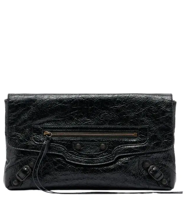 Le City leather clutch