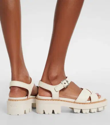 Prada Leather sandals | Thumbnail 6