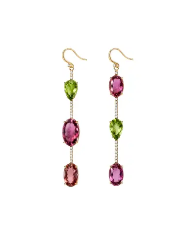 Wish Fine Jewelry 0.33ct Diamond 18K Gold Colors Drop Earrings | Thumbnail 1 Wish Fine Jewelry 0.33ct Diamond 18K Gold Colors Drop Earrings | Thumbnail 1