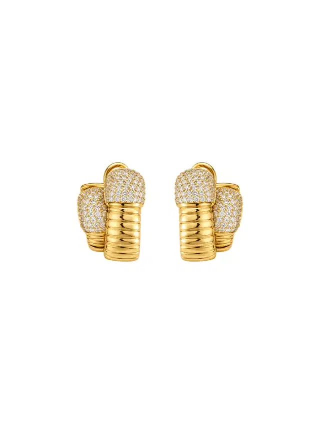 Wish Fine Jewelry 1.75ct Diamond 18K Gold Hoop Earrings
