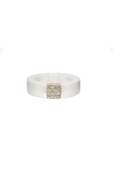 ROBERTO DEMEGLIO One Diamond White Scacco Ring | Thumbnail 1