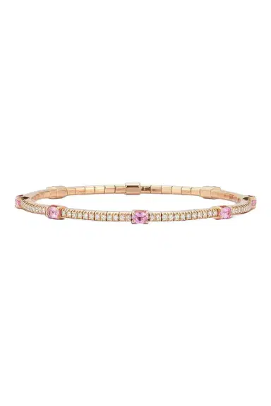 ROBERTO DEMEGLIO Oval Pink Sapphire Round Diamond Extensible Bracelet | Thumbnail 1