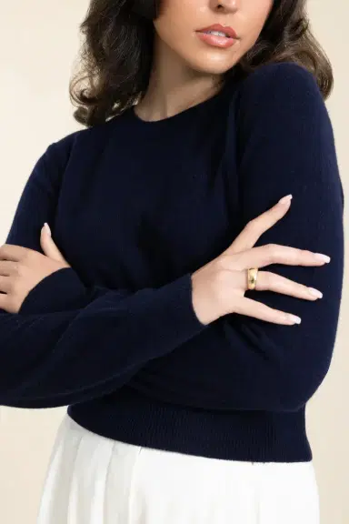 MISH The Cashmere Pullover - Navy | Thumbnail 3