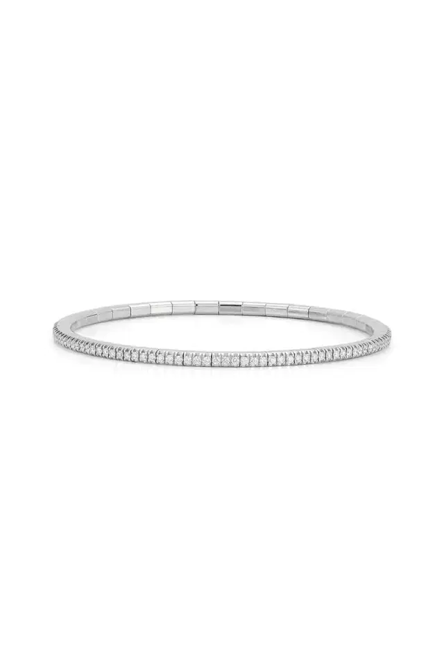 ROBERTO DEMEGLIO White Diamond Extensible Stretch Bracelet