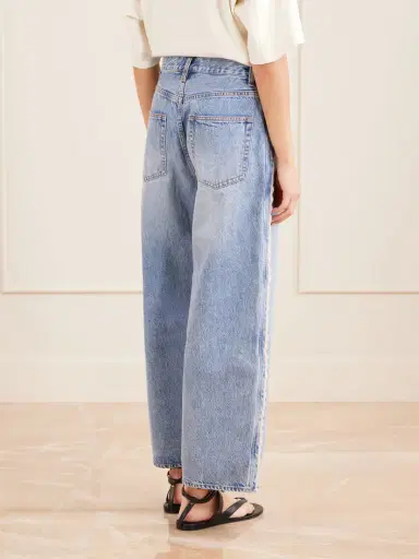 Frame The Crochet Bow Crop High-rise Wide-leg Jeans | Thumbnail 4 Frame The Crochet Bow Crop High-rise Wide-leg Jeans | Thumbnail 4