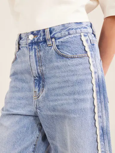 Frame The Crochet Bow Crop High-rise Wide-leg Jeans | Thumbnail 5 Frame The Crochet Bow Crop High-rise Wide-leg Jeans | Thumbnail 5