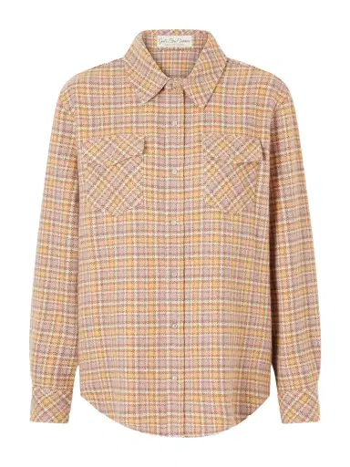 God’s True Cashmere Midnight Rose Checked Cashmere Shirt | Thumbnail 1