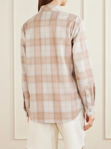 God’s True Cashmere Champagne Tartan Cashmere Shirt | Thumbnail 4