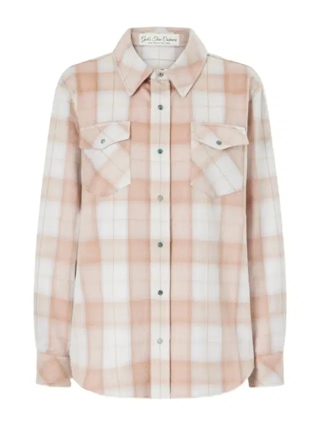 God’s True Cashmere Champagne Tartan Cashmere Shirt