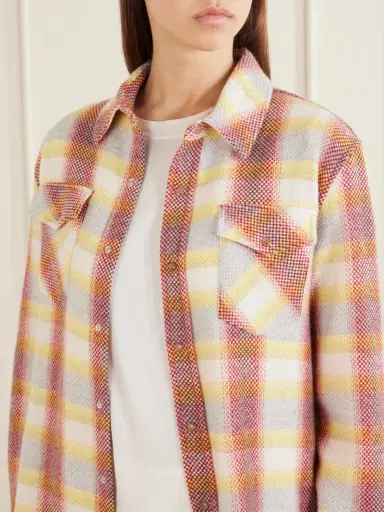 God’s True Cashmere Rose Blume Checked Cashmere Shirt | Thumbnail 5