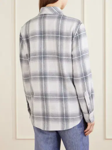 God’s True Cashmere Cloud Light Tartan Cashmere Shirt | Thumbnail 4