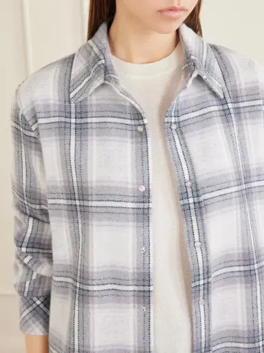 God’s True Cashmere Cloud Light Tartan Cashmere Shirt | Thumbnail 5