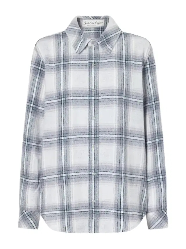 God’s True Cashmere Cloud Light Tartan Cashmere Shirt