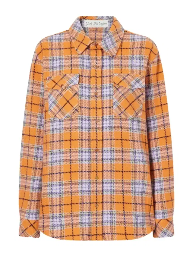 God’s True Cashmere Midnight Sun Checked Cashmere Shirt