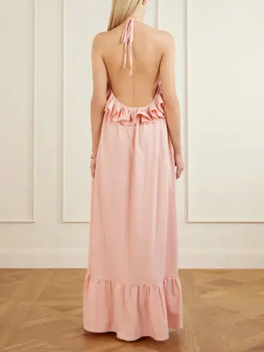 Marrakshi Life Ruffled Striped Cotton Maxi Dress | Thumbnail 3 Marrakshi Life Ruffled Striped Cotton Maxi Dress | Thumbnail 3