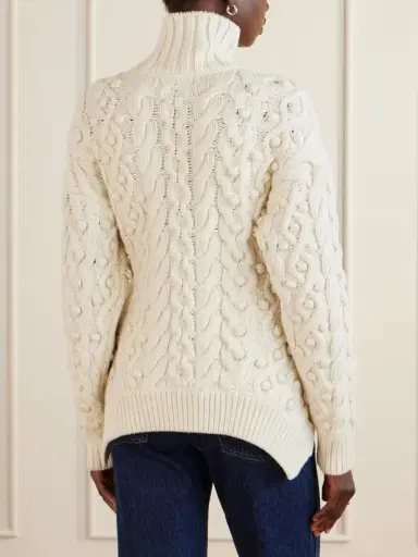 Stella McCartney Bobble Cable-knit Wool Turtleneck Sweater | Thumbnail 3 Stella McCartney Bobble Cable-knit Wool Turtleneck Sweater | Thumbnail 3