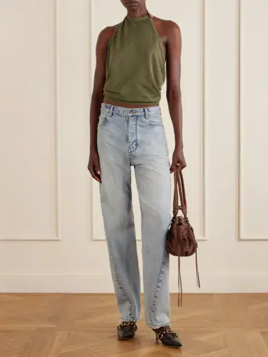 Balenciaga Cotton-blend Jersey Halterneck Top | Thumbnail 2 Balenciaga Cotton-blend Jersey Halterneck Top | Thumbnail 2