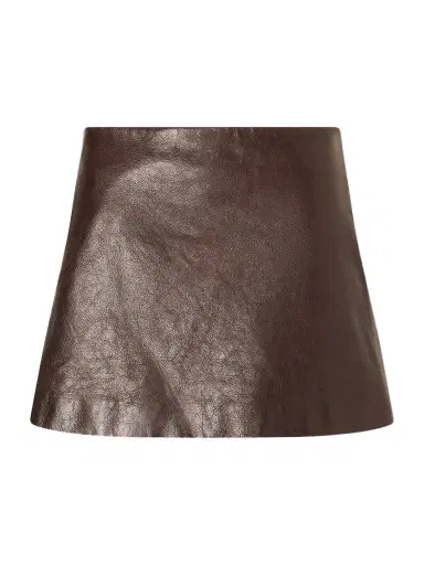 Balenciaga Crinkle Leather Mini Skirt | Thumbnail 1 Balenciaga Crinkle Leather Mini Skirt | Thumbnail 1