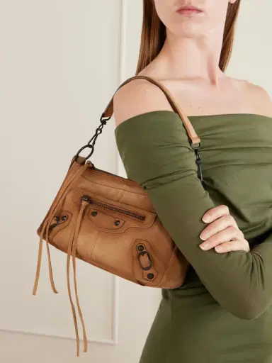 Balenciaga Le City Moto Mini Suede Shoulder Bag | Thumbnail 2 Balenciaga Le City Moto Mini Suede Shoulder Bag | Thumbnail 2