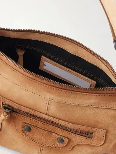 Balenciaga Le City Moto Mini Suede Shoulder Bag | Thumbnail 6 Balenciaga Le City Moto Mini Suede Shoulder Bag | Thumbnail 6