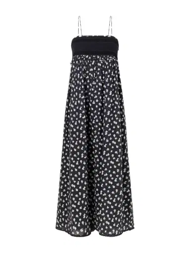 Posse Danielle Floral-print Lace-trimmed Cotton Maxi Dress | Thumbnail 1