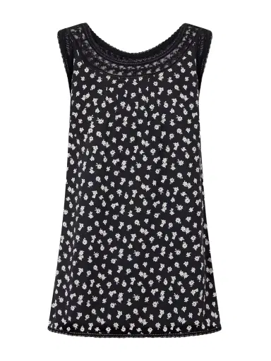 Posse Danielle Floral-print Lace-trimmed Cotton Mini Dress | Thumbnail 1