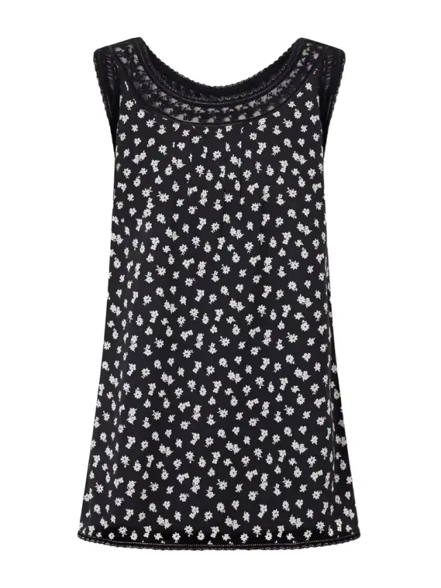 Posse Danielle Floral-print Lace-trimmed Cotton Mini Dress