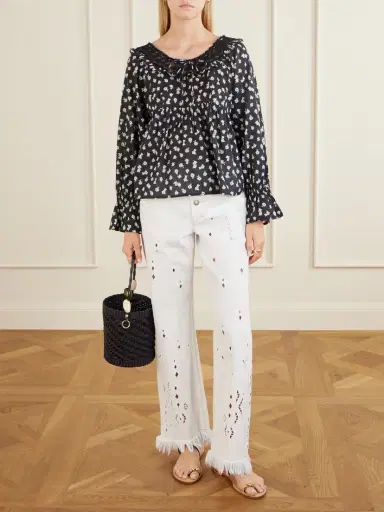 Posse Danielle Floral-print Cotton-voile Blouse | Thumbnail 2