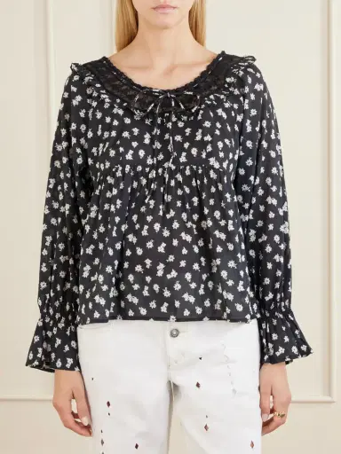 Posse Danielle Floral-print Cotton-voile Blouse | Thumbnail 3