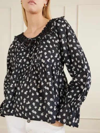 Posse Danielle Floral-print Cotton-voile Blouse | Thumbnail 5