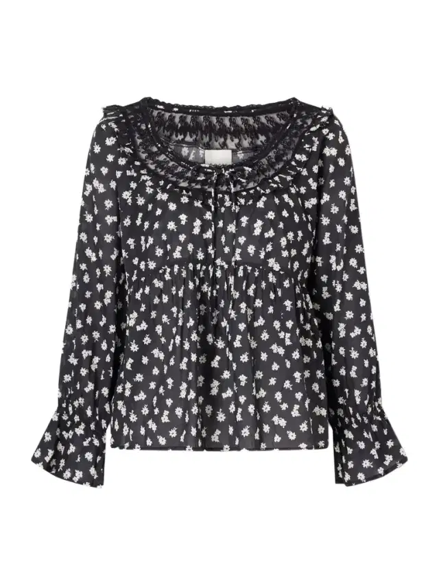 Posse Danielle Floral-print Cotton-voile Blouse