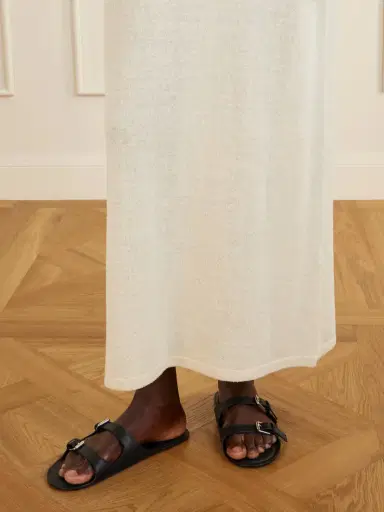CHRISTEN Buckled Leather Flat Sandals | Thumbnail 2