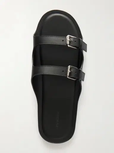 CHRISTEN Buckled Leather Flat Sandals | Thumbnail 6