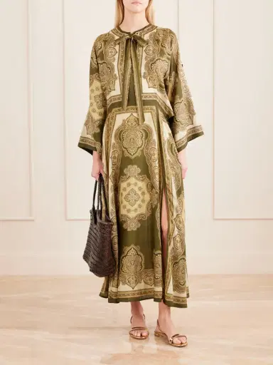Zimmermann Mahon Printed Silk-satin Midi Dress | Thumbnail 2