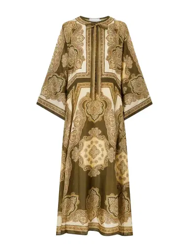 Zimmermann Mahon Printed Silk-satin Midi Dress | Thumbnail 1